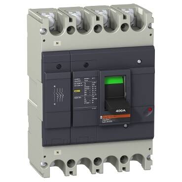 MCCB 400 Amp 50kA EZC400H Four Pole - 1