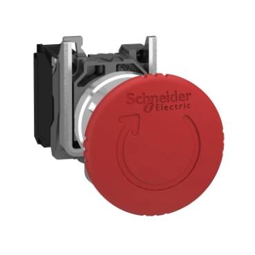 EMERGENCY STOP PUSH BUTTON XB4BS8442 SCHNEIDER - 1