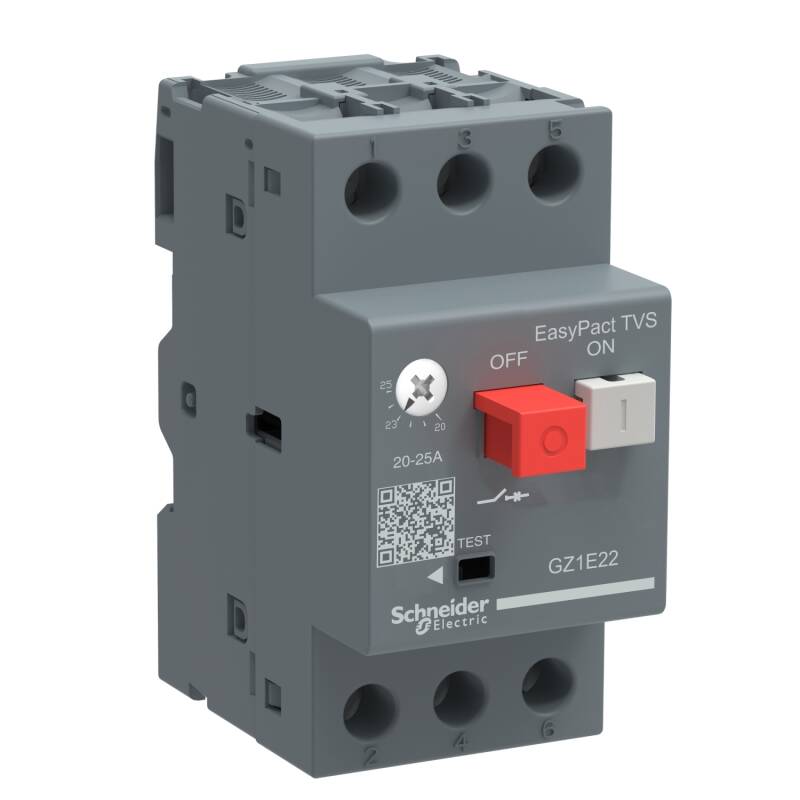 Motor circuit breaker, EasyPact, TVS GZ1E, AC-3, 3P, 0.1..0.16A,1.5A thermal magnetic detection - 1