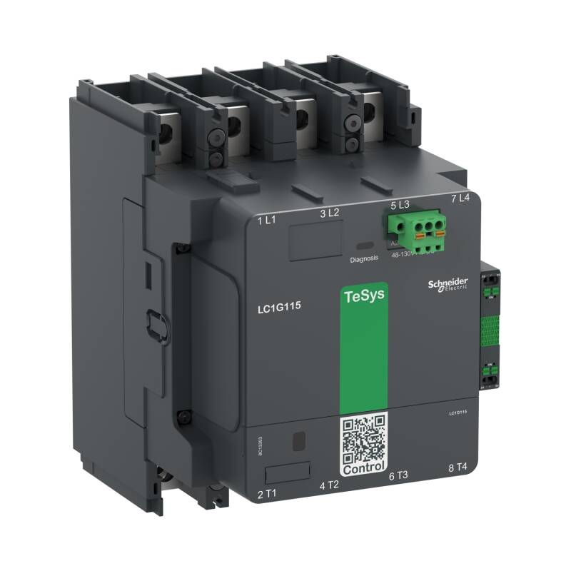 High power contactor, TeSys Giga, 4 pole (4NO), AC-1 <lt/>=440V 250A, standard version, 100?250V wide band AC/DC coil - 1