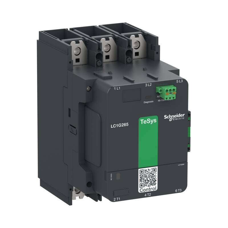 High power contactor, TeSys Giga, 3 pole (3NO), AC-3 <lt/>=440V 265A, standard version, 100?250V wide band AC/DC coil - 1