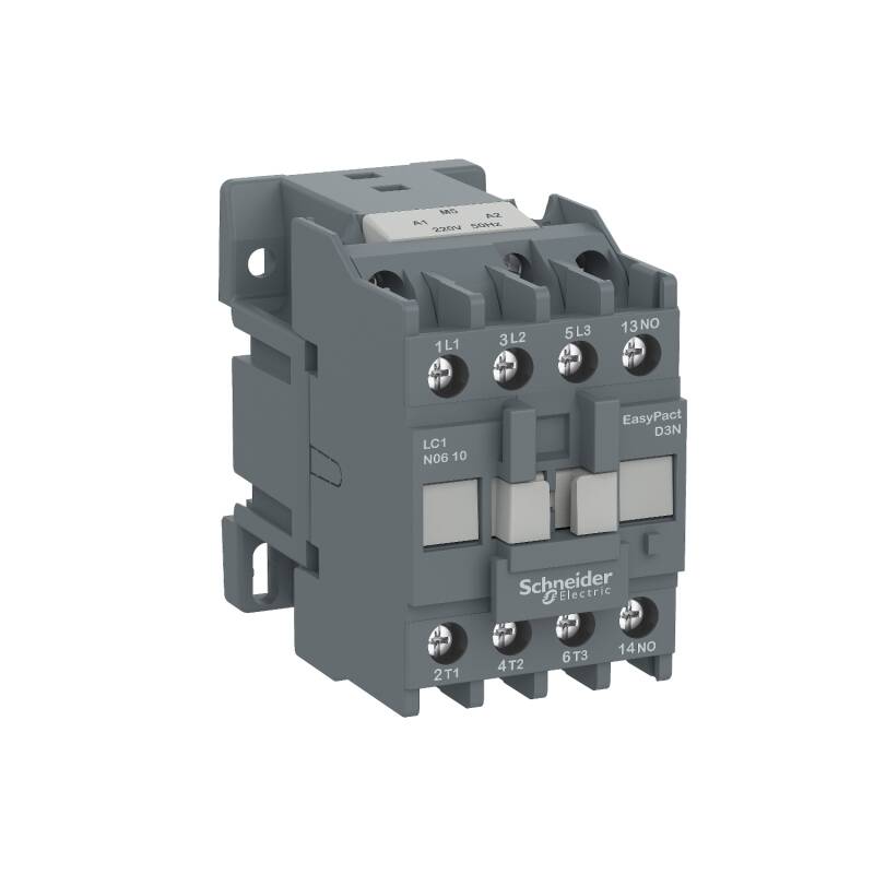 Contactor,EasyPact D3N,3P(3NO),AC-3,<lt/>=440V,9A,220V AC coil,50/60Hz,1NO auxiliary contact,China - 1