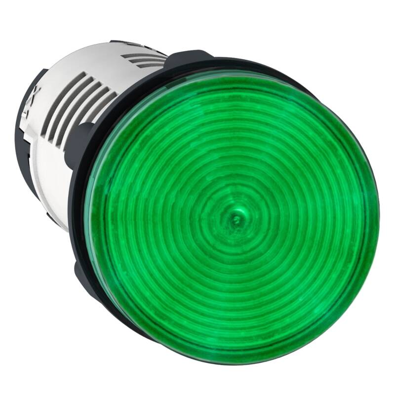 Green, 220 - 240 VAC-Pilot Lights with integral LED, XB7 - 1