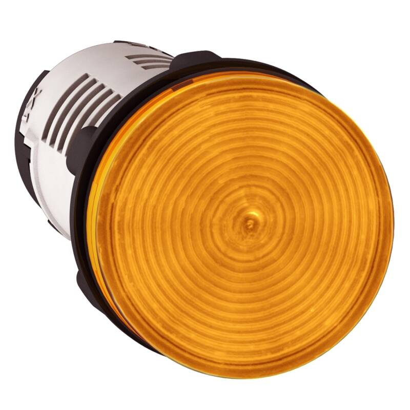 Yellow, 220 - 240 VAC-Pilot Lights with integral LED, XB7 - 1
