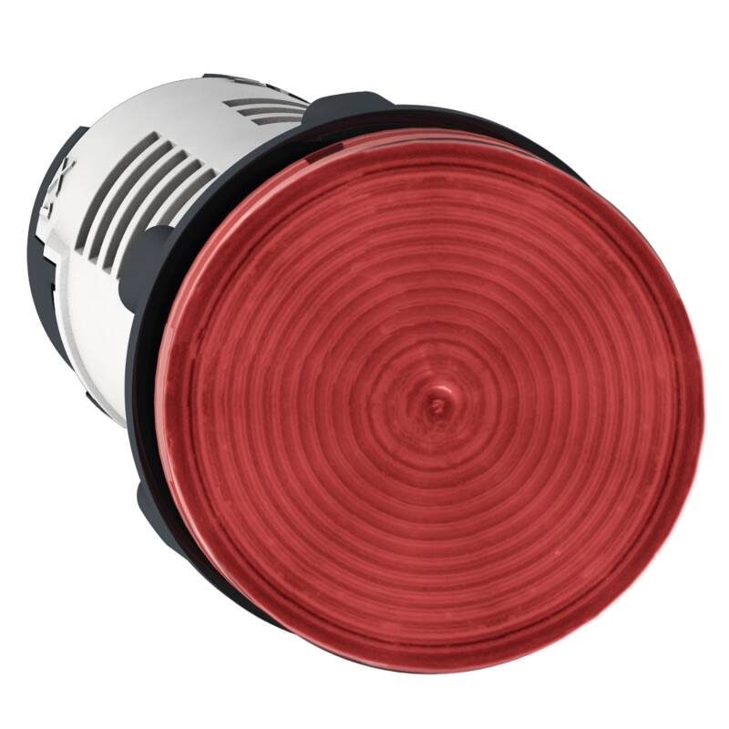 Red, 220 - 240 VAC-Pilot Lights with integral LED, XB7 - 1