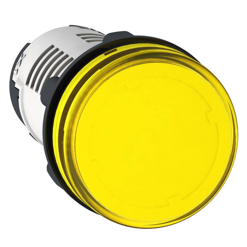 Yellow, 220 - 240 VAC-Pilot Lights with integral LED, XB7 - 1
